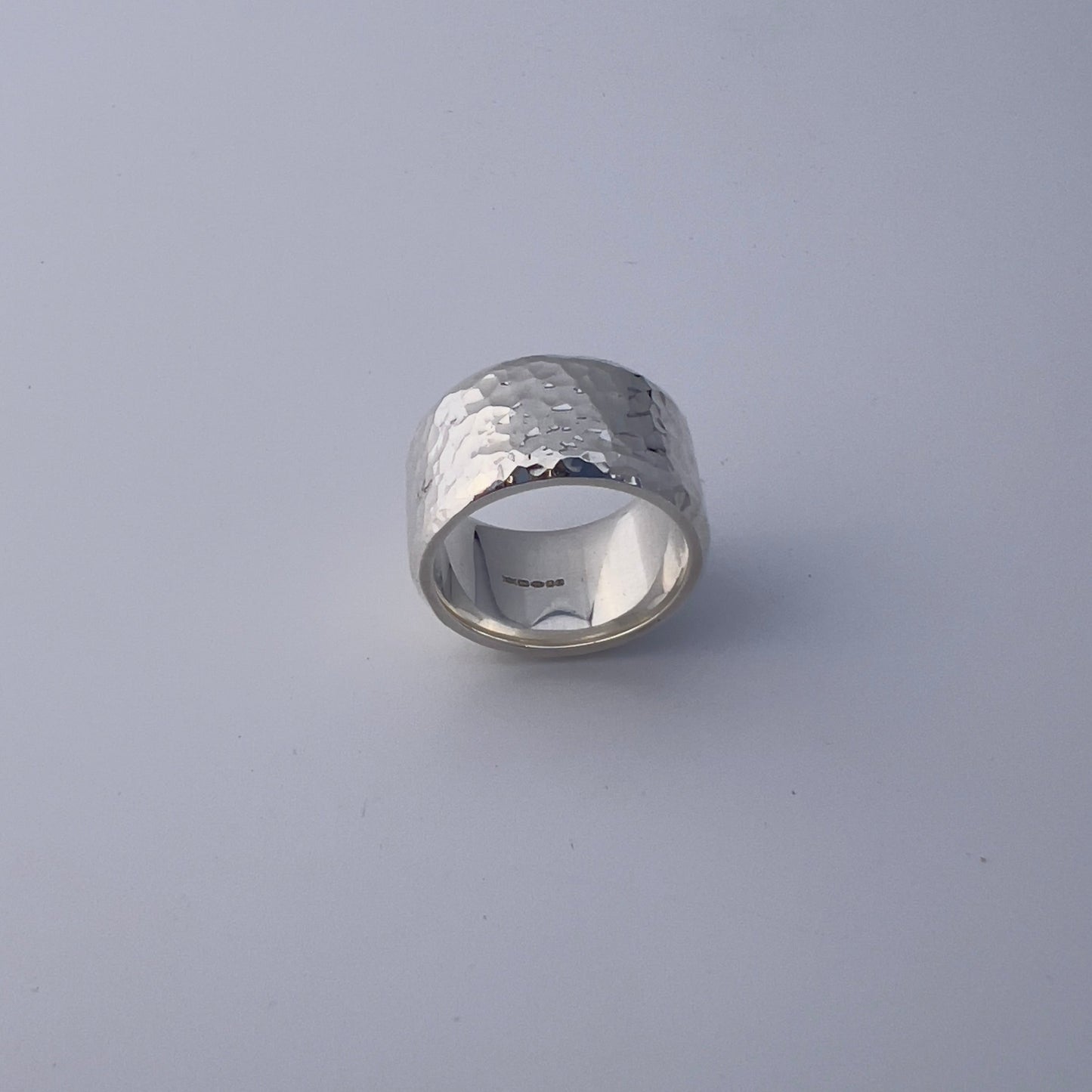Thick hammered ring