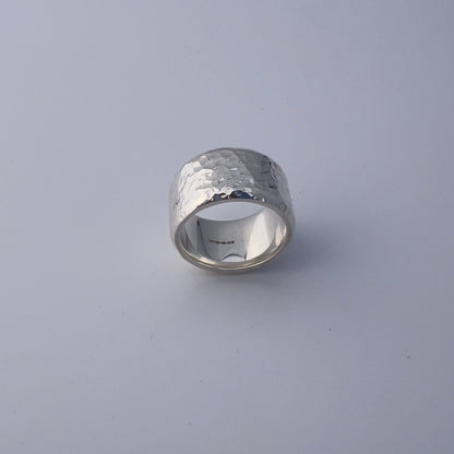 Thick hammered ring