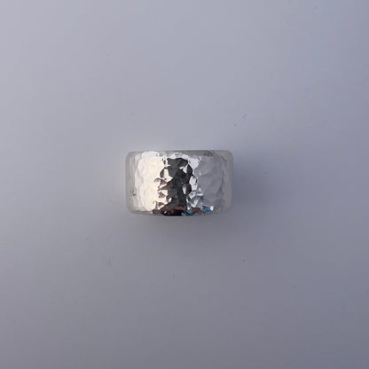 Thick hammered ring