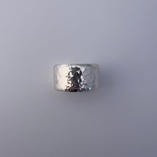 Thick hammered ring